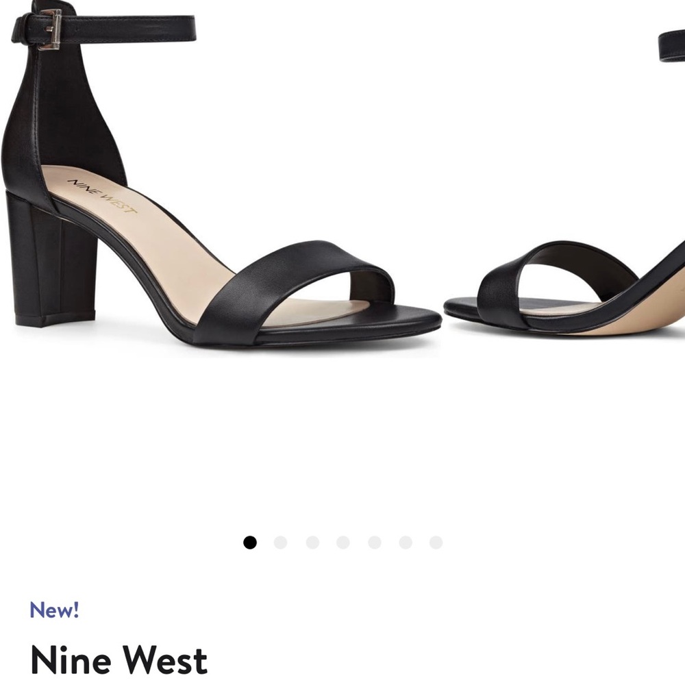 Nine West Black Stappy Heel